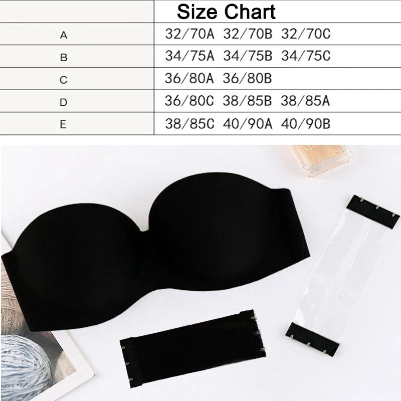 Women Invisible Bras Front Closure Bra Sexy Push Up Bra