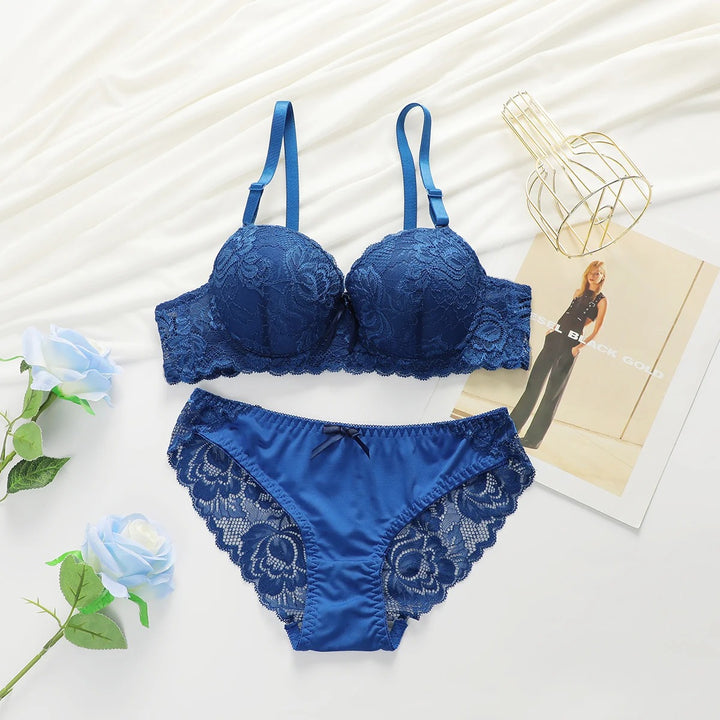 Butterfly Bra Panty Set Front Open